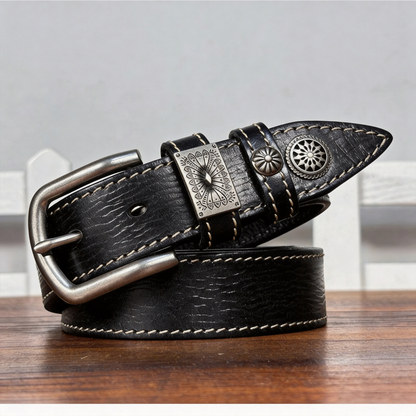 TOYAR Handmade Women's Casual Versatile Top Grain Leather Belt with Pin Buckle