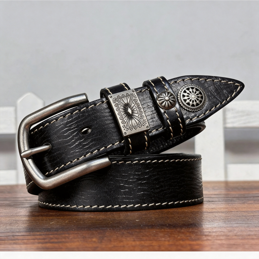 TOYAR Handmade Women's Casual Versatile Top Grain Leather Belt with Pin Buckle