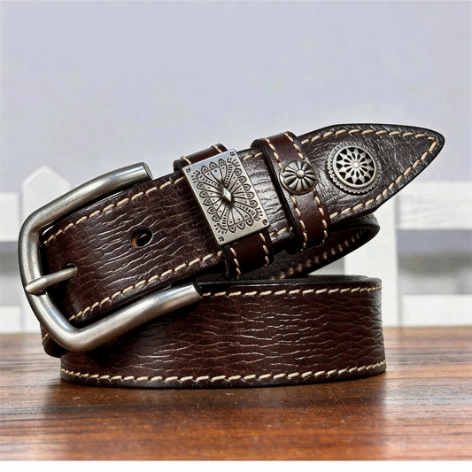 TOYAR Handmade Women's Casual Versatile Top Grain Leather Belt with Pin Buckle