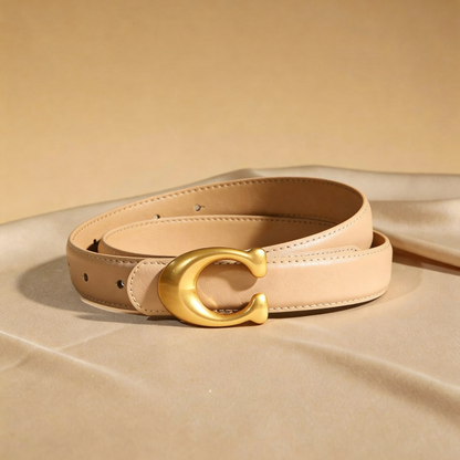 TOAYR Zinc Alloy C Leather Belt