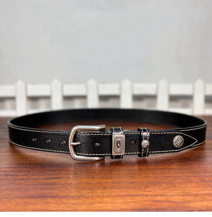 TOYAR Handmade Women's Casual Versatile Top Grain Leather Belt with Pin Buckle